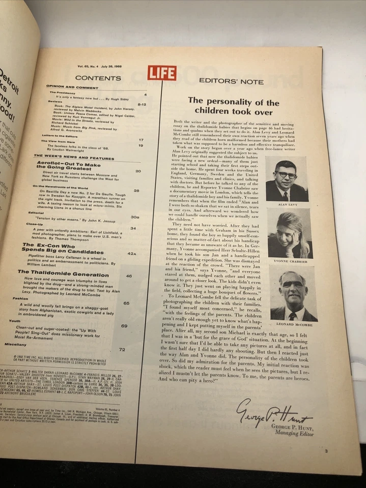 Life Magazine July 26 1968 Moscow to New York Aboard the First Flights Foto 2 de 4