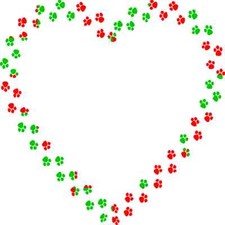 30 Custom Xmas Paws Valentine Heart Personalized Address Labels