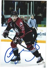 Liam O'Brien Autographed 4x6 Color Photo Rouyn-Noranda Huskie #28 Team Captain C