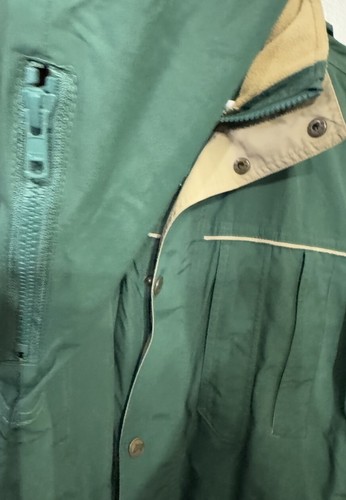 Equine Riding Jacket Women’s XS Green & Tan Chore Coat Equestrian Riding Horses - Picture 8 of 15
