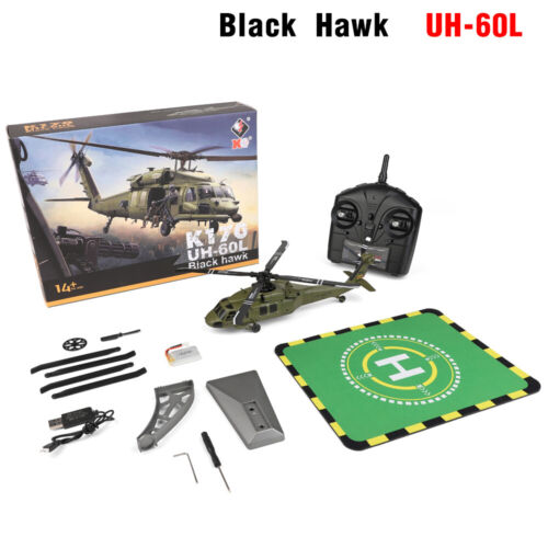 WLtoys K170 RC Hubschrauber UH-60L Black Hawk Brushless 6-Achsen 4CH Fernbedienung - Bild 7 von 21