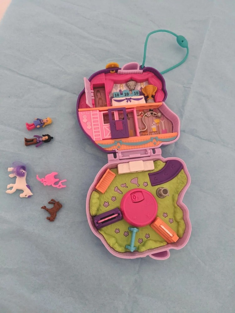 Polly Pocket Mini Pocket Horse Stable Playset Mattel 2020  Purples