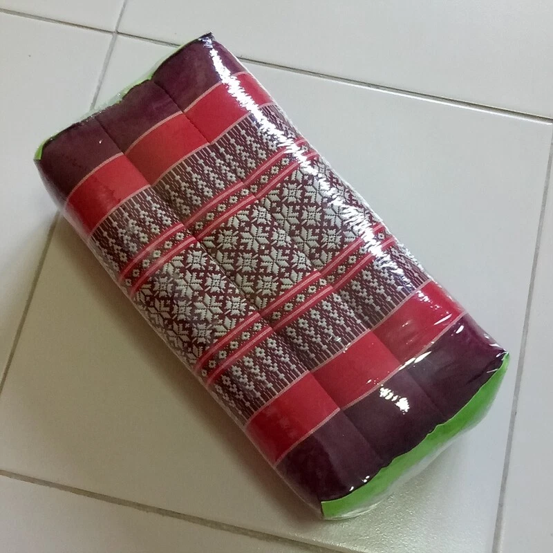 Cojín de almohada de algodón tailandés yoga reposacabezas meditación KAPOK 100 % relleno Foto 2 de 4