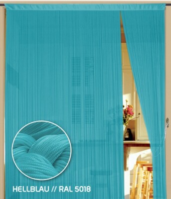 Fadenvorhang Kaikoon 150 cm x 300 cm (BxH) hellblau