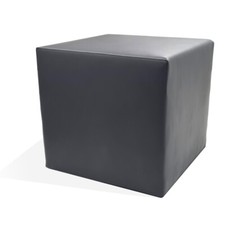 Sitzwürfel mit Kunstlederbezug