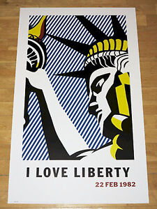 Roy Lichtenstein Poster I Love Liberty Comic Pop Art Poster In Mint Ebay