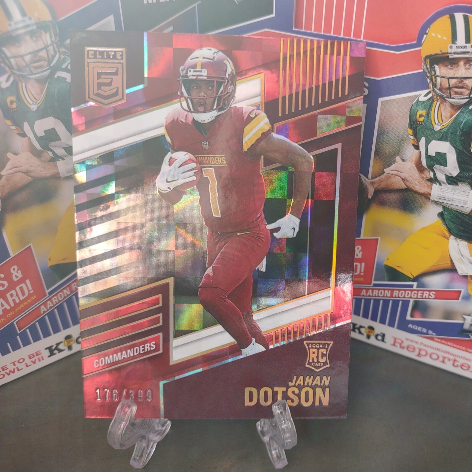 2022 PANINI DONRUSS ELITE #123 JAHAN DOTSON RED CHECKERBOARD /399 COMMANDERS