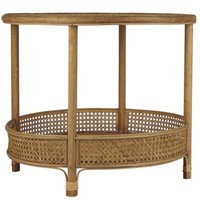 Rund Rattan Tisch Groß Mit 1 Regal Von Ib Laursen