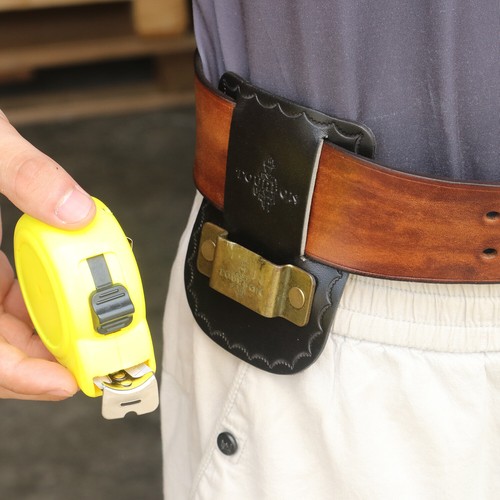 TOURBON Cuero Negro Cinta Medida Clip Funda Marco Portaherramientas Ajuste Cinturón 2" - Imagen 9 de 21