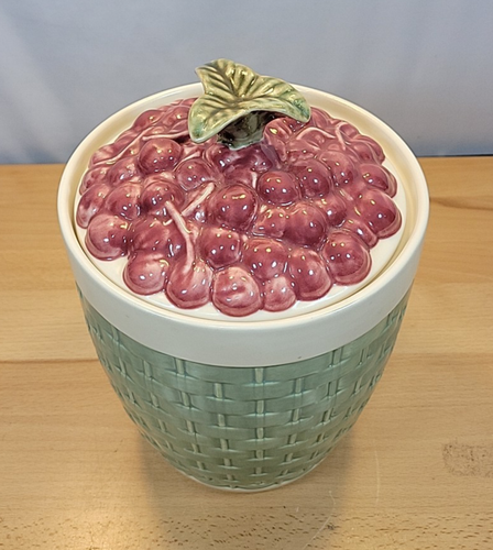 Pfaltzgraff Marmeladenbeere Kanister Kirschen Korbgeflecht Minze Rund 9” x 6,75” - Bild 4 von 13