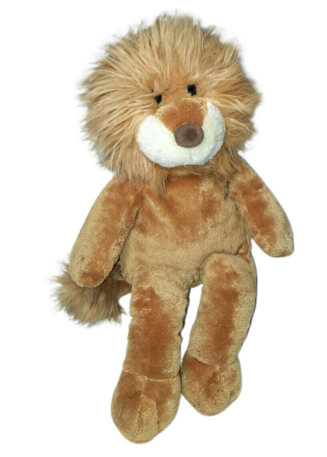 14" Plush UNIPAK Brown Sitting LION Stuffed Animal Toy Soft Fluffy Mane EUC