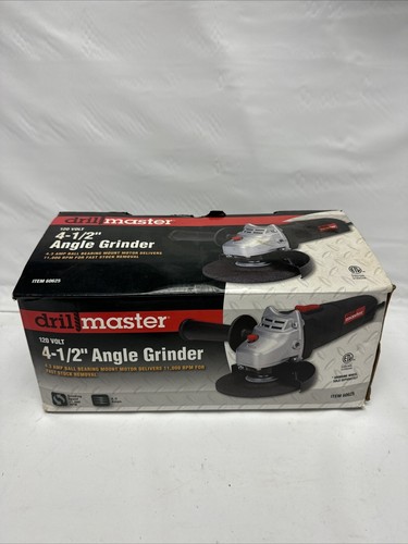 Nuovo Drill Master 4-1/2" Smerigliatrice Angolare Utensile Elettrico 120v 60625 - Foto 1 di 7