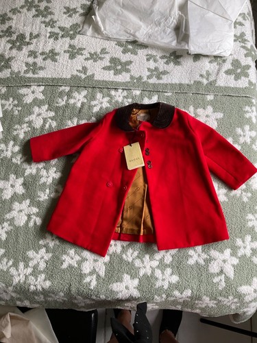 ❤️Gucci Babies Red Collared Corduroy Coat Size 9/12 months NWT 100% Authentic❤️ - Picture 13 of 13
