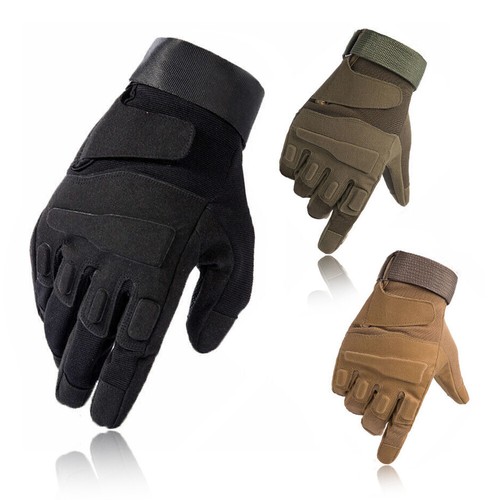 Guantes de seguridad para motociclista del ejército combate militar nudillo duro motocicleta trabajo - Imagen 2 de 16