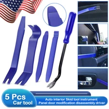 5Pcs Car Trim Removal Tool Set Hand Tools Pry Bar Panel Door Interior Clip Kit
