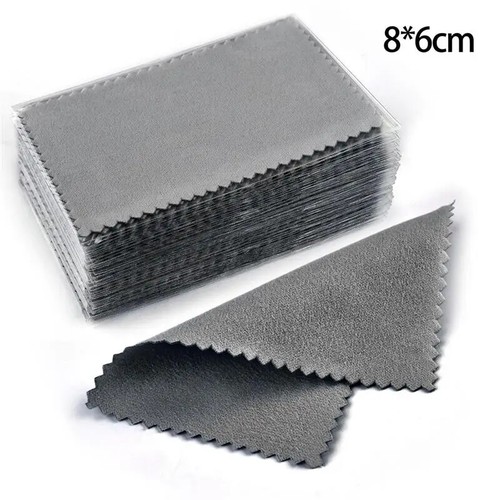 50Pcs/lot Polish Polishing Cloth Silver Color Cleaning Polishing Cloth Soft - Imagen 35 de 66