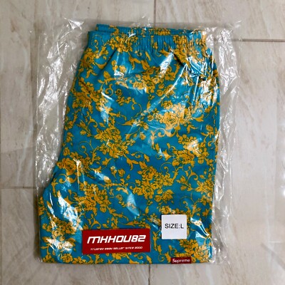 New Supreme Nylon Water Shorts Board Short Teal Floral Spring