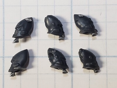 40k Battlefield Trophies Bits Eldar Guardian Helmet Heads x6 Set