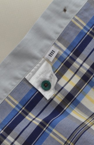 Camisa de manga larga a cuadros de algodón multicolor Lacoste para hombre talla 40 hecha en India - Imagen 12 de 13