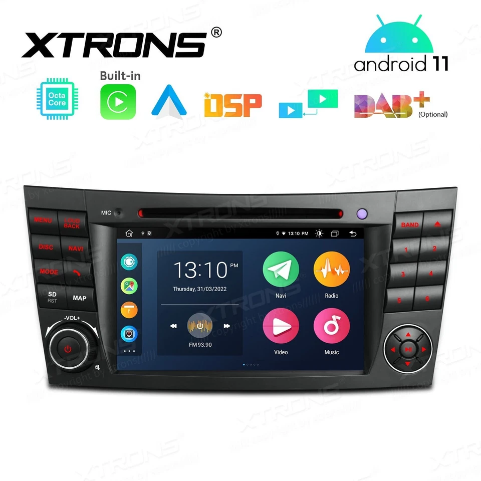 AUTORADIO ANDROID 2/32 GB STEREO AUTO 7" MERCEDES CLASSE E CLS G W211 W219  XT - Immagine 2 di 4