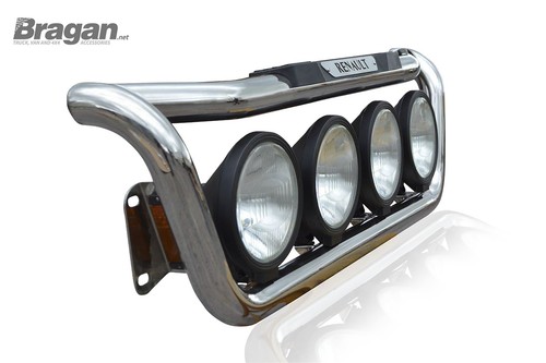 Grill Bar + Step Pads + Side LEDs For Renault C Range Standard Cab 2013+ Truck - Picture 3 of 11