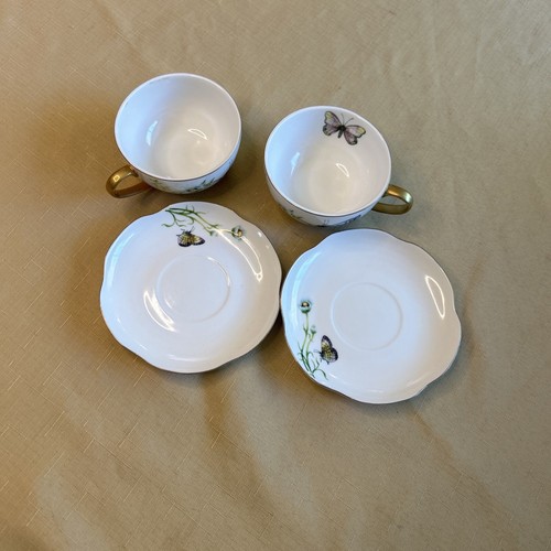 burton + BURTON Tea Cup and Saucer Butterflies, 2 Sets - Picture 4 of 13