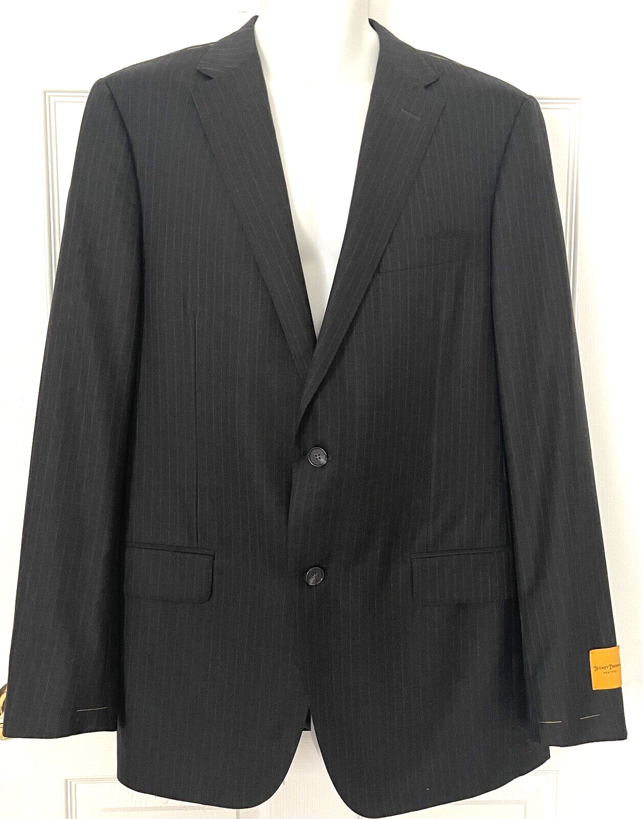 New HICKEY FREEMAN Suit Jacket Blazer 42L Loro Piana 170'S Tasmanian Wool Gray