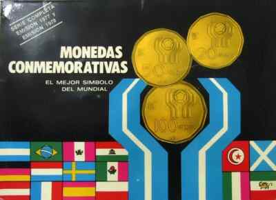 FIFA WORLD CUP 1978 ARGENTINA OFFICIAL 6 X COIN SET IN ORIGINAL