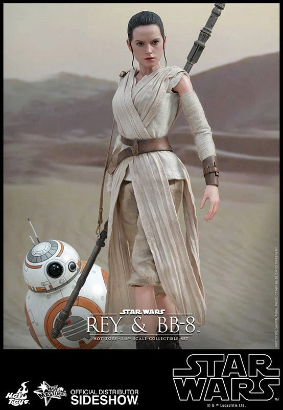 1:6 Hot Toys Star Wars Episodio VII Pack de 2 Figuras MMS Rey y BB-8 - HOT902612 - Imagen 2 de 4
