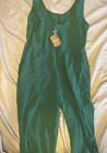 Patagonia Hemp Garden Island Wide Leg Jumpsuit Romper Green 75015 Boho Granola