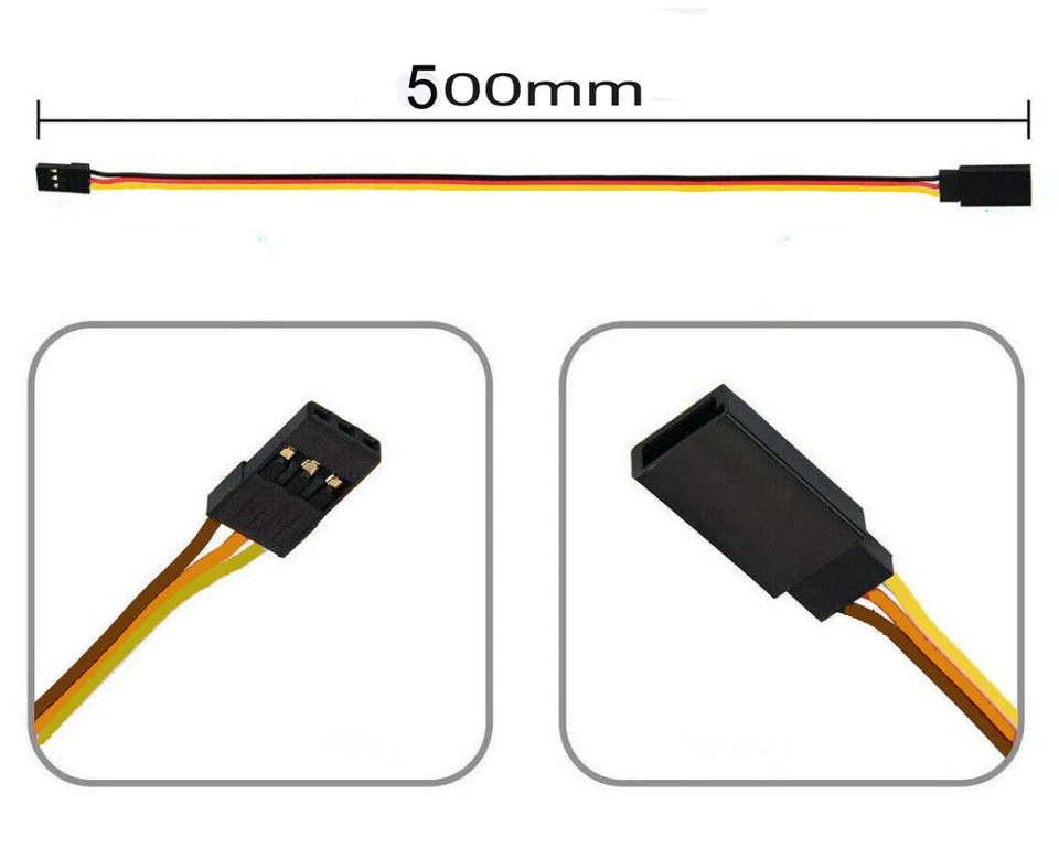 Удлинительный провод для сервопривода кабель 5 X 500 мм для радиоуправляемых игрушек приемник на сервопривод адаптер. - Изображение 3 из 4