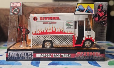 Marvel Deadpool & Taco Truck Die-cast Car, 1:24 Scale Vehicle, 2.75  Collectible