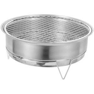  1 Set of Portable Stainless Steel Barbecue Grill Convenient Camping Grill
