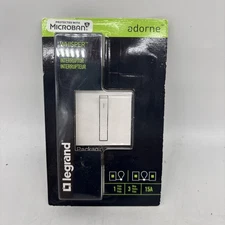 Legrand Adorne Whisper 15 Amp Single-Pole/3-Way Switch with Microban, White