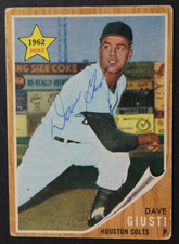 Dave Giusti (d.2026) Colts Pirates Autograph 1962 Topps #509 Signed ROOKIE Card. rookie card picture