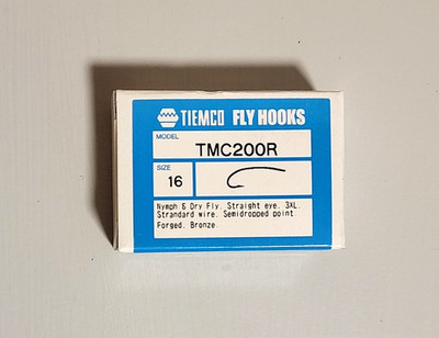 100 Tiemco Fly Tying Hooks, TMC 200R, Size 16, Fly Tying