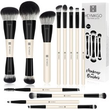Makeup Brushes Set, 12Pcs Professional Dual-ended Foundation Contour Powder E...