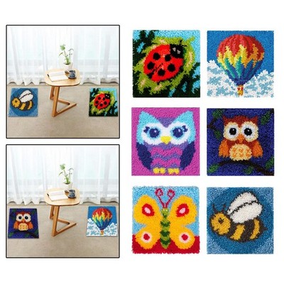 Latch Hook Rugs Carpets Cushion Mat Making Kit Bastelset für Anfänger