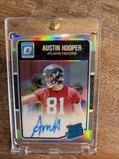 Austin Hooper 2016 Panini Donruss Optic Holo Rated Rookie Rc On Card Auto /99 SP. rookie card picture