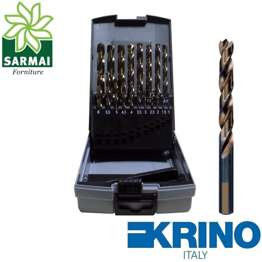 Assortimento Krino Speedmaster 19 Punte HSS-G Rettificate Metallici