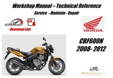 Honda CBF600N CBF600 N Service Repair Workshop Manual  2008 - 2012