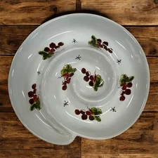 CALIFORNIA PANTRY Serving Dish with Grape Pattern