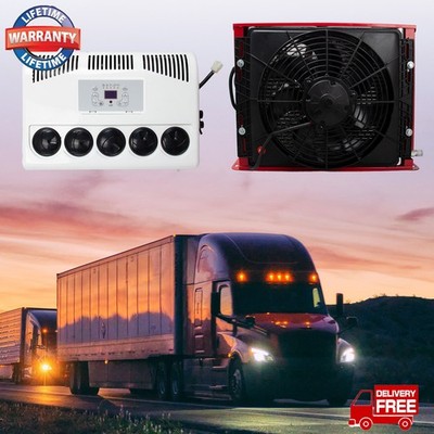 12V Split Air Conditioner 12000BTU AC Kit Fit for Cab Semi Truck Bus Caravan RV