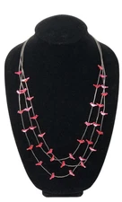 Necklace Native American Liquid Silver Carved Bird Fetish - 25.5 Inch Length