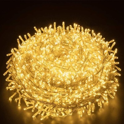Elegear Weihnachtslichterkette 2000 LED 50M warmweiß Weihnachtsbeleuchtung Netz P
