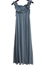 ASTR the Label Ruffled Maxi Dress Blue Size S