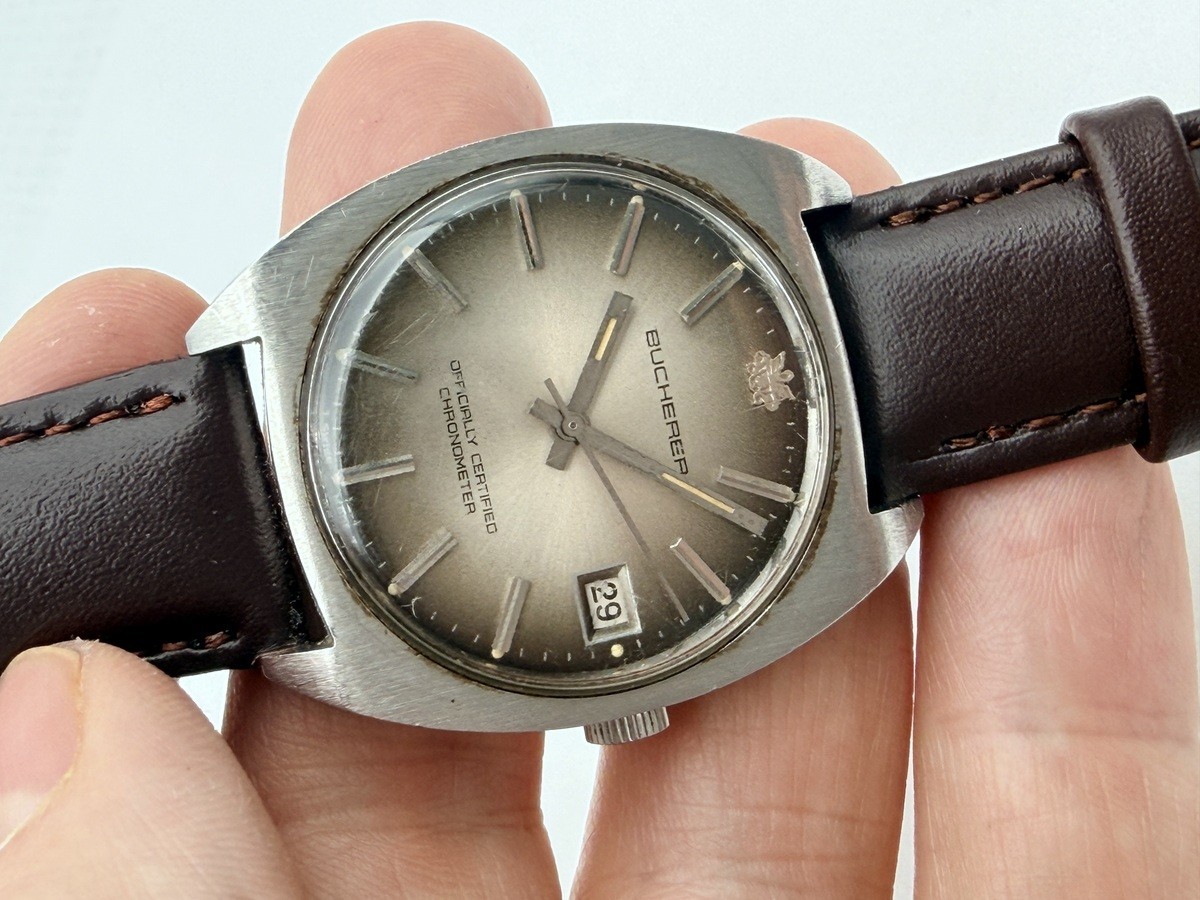 1960's Bucherer Automatic Chronometer Stainless S… - image 11