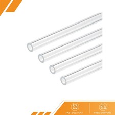 4 x Acrylic Pipe Clear Rigid Round Tube 4mm ID 8mm OD 10" for Lamps and Lanterns