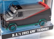 Greenlight 1/64 GMC Vandura Van A-Team 1983 Green Fenders Chase Car