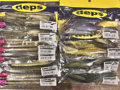 Deps Sakamata Shad×4 & Slender Scat×4 & Cover Scat×2 Angelwurm 10 Pac Set Neu - Bild 1 von 1